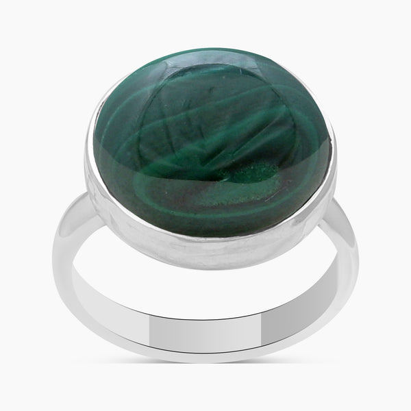 925 Sterling Silver Malachite Rings