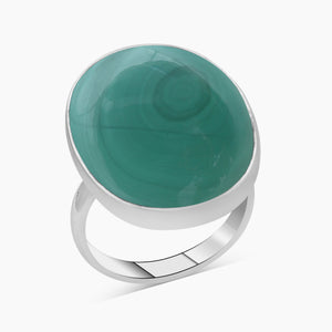 925 Sterling Silver Green Malachite Rings
