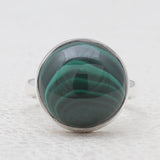 925 Sterling Silver Malachite Rings