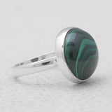 925 Sterling Silver Malachite Rings