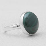 925 Sterling Silver Malachite Rings