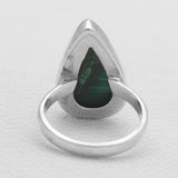 925 Sterling Silver Green Malachite Rings