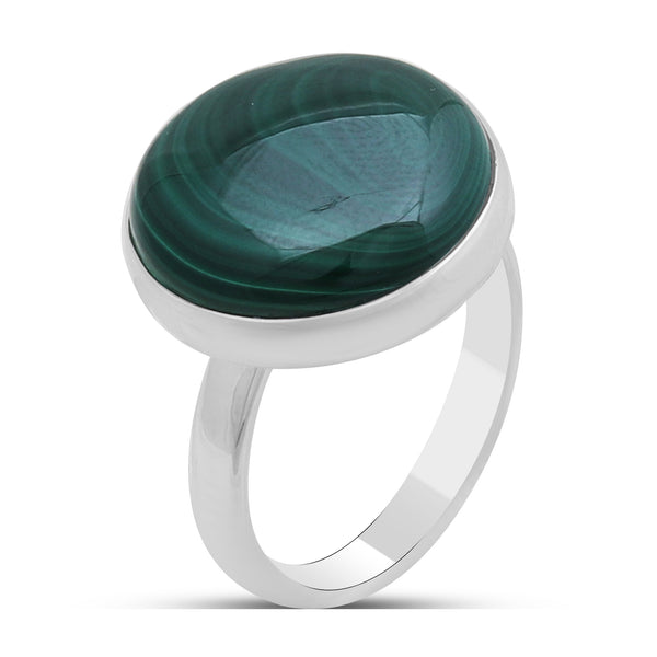 925 Sterling Silver Malachite Rings