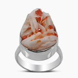 925 Silver Vanadinite Druse Rings