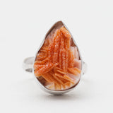 925 Silver Vanadinite Druse Rings