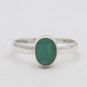 925 Starling Silver Emerald Rings