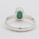 925 Starling Silver Emerald Rings