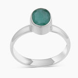 925 Starling Silver Emerald Rings