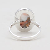 Orange Spiny Oyster Silver Rings