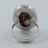 Spiny Oyster Gemstone Sterling Silver Ring