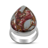 Spiny Oyster Gemstone Sterling Silver Ring