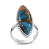 Turquoise Spiny Oyster Sterling Silver Ring