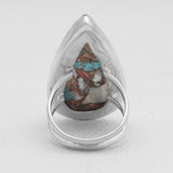 Turquoise Spiny Oyster Silver Rings