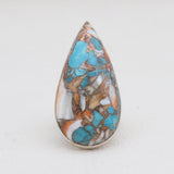 Turquoise Spiny Oyster Silver Rings