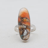 Spiny Oyster Turquoise Silver Rings