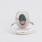 Spiny Oyster Turquoise Silver Rings