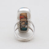 Turquoise Spiny Oyster Silver Rings