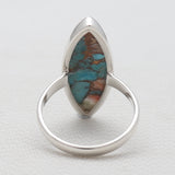 Spiny Oyster Turquoise Silver Rings