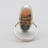 Spiny Oyster Turquoise Silver Rings
