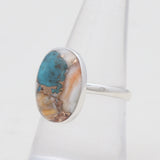 Turquoise Spiny Oyster Silver Rings