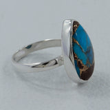 Lava Mexican Turquoise Silver Ring