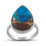 Lava Mexican Turquoise Silver Ring