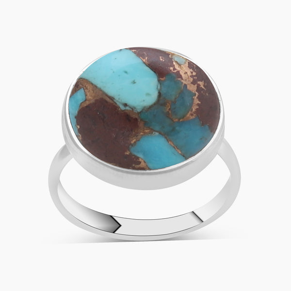 Lava Mexican Turquoise Silver Rings