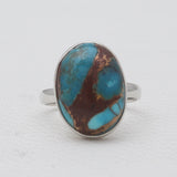 Lava Mexican Turquoise Silver Rings