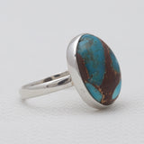 Lava Mexican Turquoise Silver Rings
