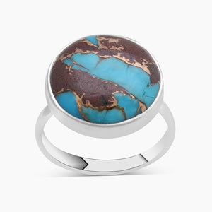 Lava Mexican Turquoise Silver Rings