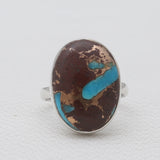 Lava Mexican Turquoise Silver Rings