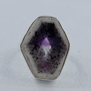 Amethyst Crystal Quartz Silver Ring