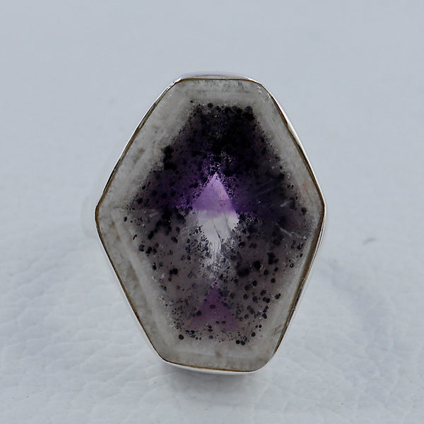 Amethyst Crystal Quartz Silver Ring