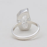 Raw Herkimer Quartz Silver Rings