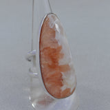 Pink Scolecite Silver Ring