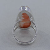 Pink Scolecite Silver Ring