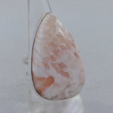 Pink Scolecite Silver Ring