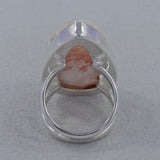 Pink Scolecite Silver Ring