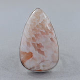 Pink Scolecite Silver Ring