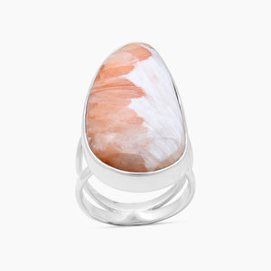 925 Silver Pink Scolecite Rings