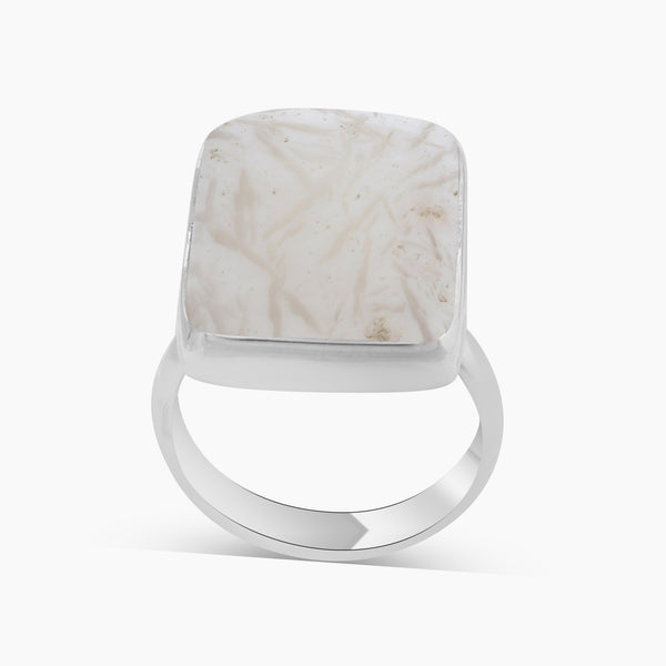 925 Sterling Silver Scolecite Rings