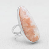 925 Silver Pink Scolecite Rings