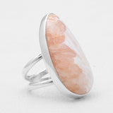 925 Silver Pink Scolecite Rings