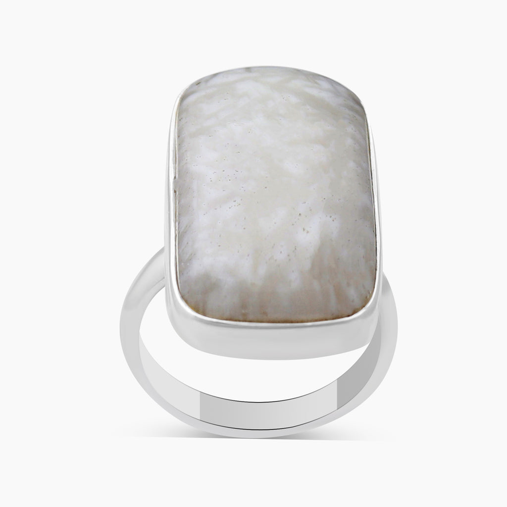 925 Sterling Silver Scolecite Rings