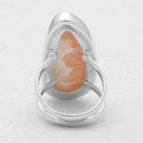 925 Silver Pink Scolecite Rings
