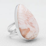 925 Silver Pink Scolecite Rings