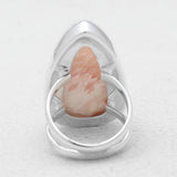925 Silver Pink Scolecite Rings
