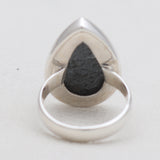 Biotite Mica Druse Silver Plain Rings