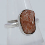 Natural Sunstone Sterling Silver Ring