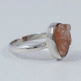 Natural Sunstone Sterling Silver Ring